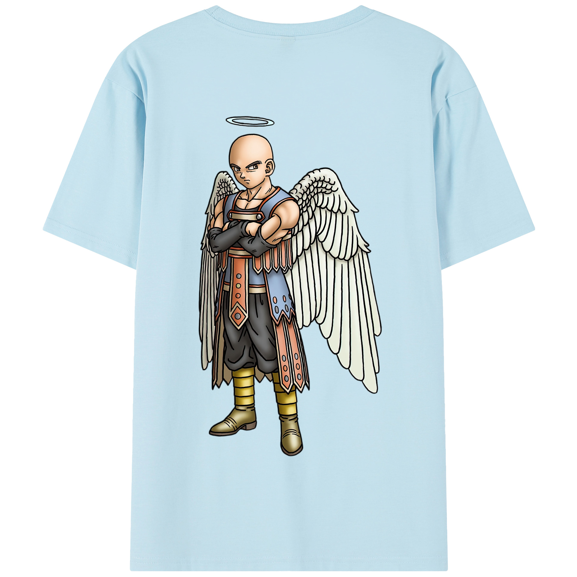 （画像用） ドラゴンクエスト Doragon Kuesuto Dragon Quest 綿100％半袖Tシャツ（背面プリント）